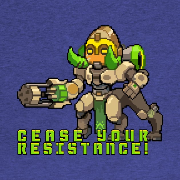 Overwatch - Orisa Pixel Quote by wyckedguitarist